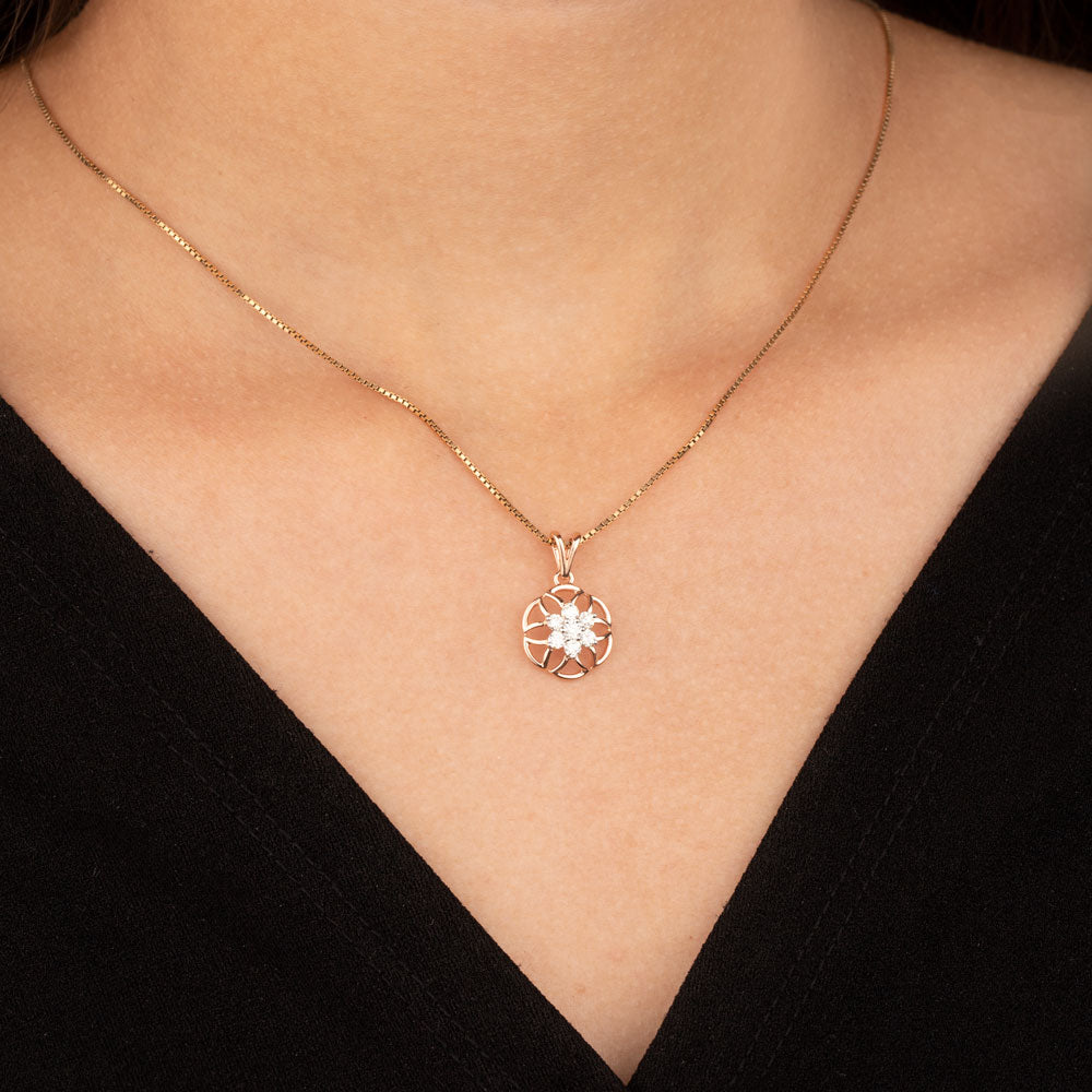 18K Rose Gold Diamond Pendant - 0.392ct VVS-VS-JK