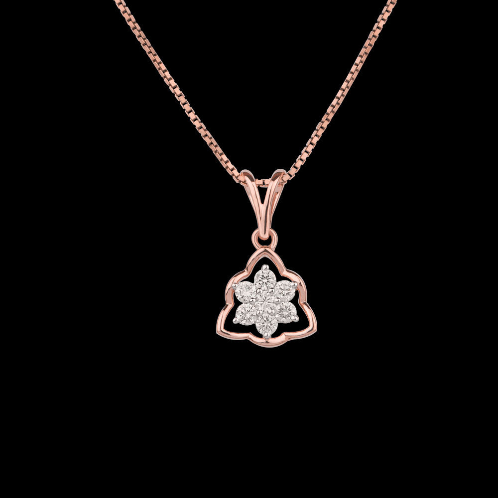 14K Rose Gold Diamond Pendant - 0.391ct VVS-VS-JK