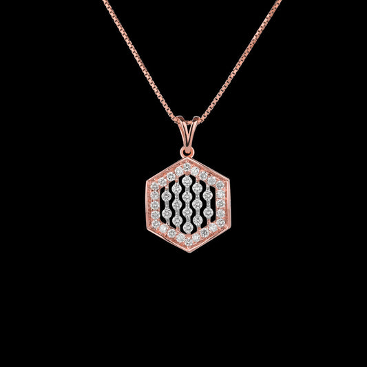 18K Rose Gold Diamond Pendant - 1.01ct VVS-VS-GH