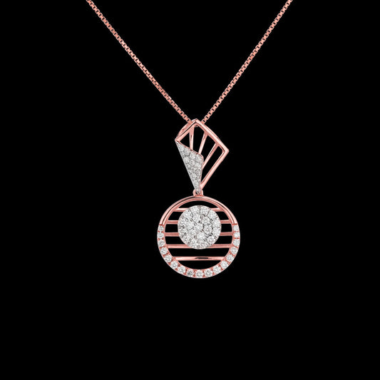 14K Rose Gold Diamond Pendant - 0.88ct VVS-VS-GH