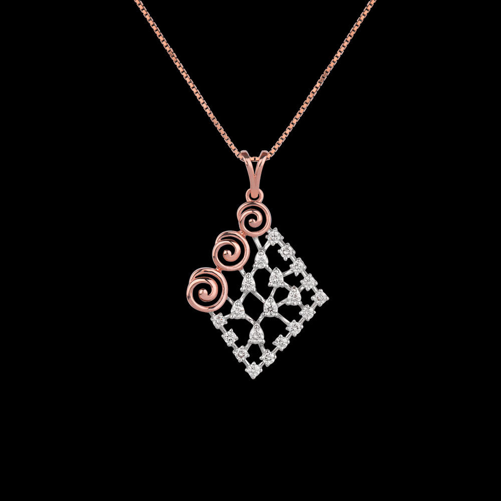 14K Rose Gold Diamond Pendant - 0.77ct VVS-VS-GH