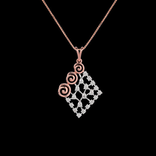 14K Rose Gold Diamond Pendant - 0.77ct VVS-VS-GH