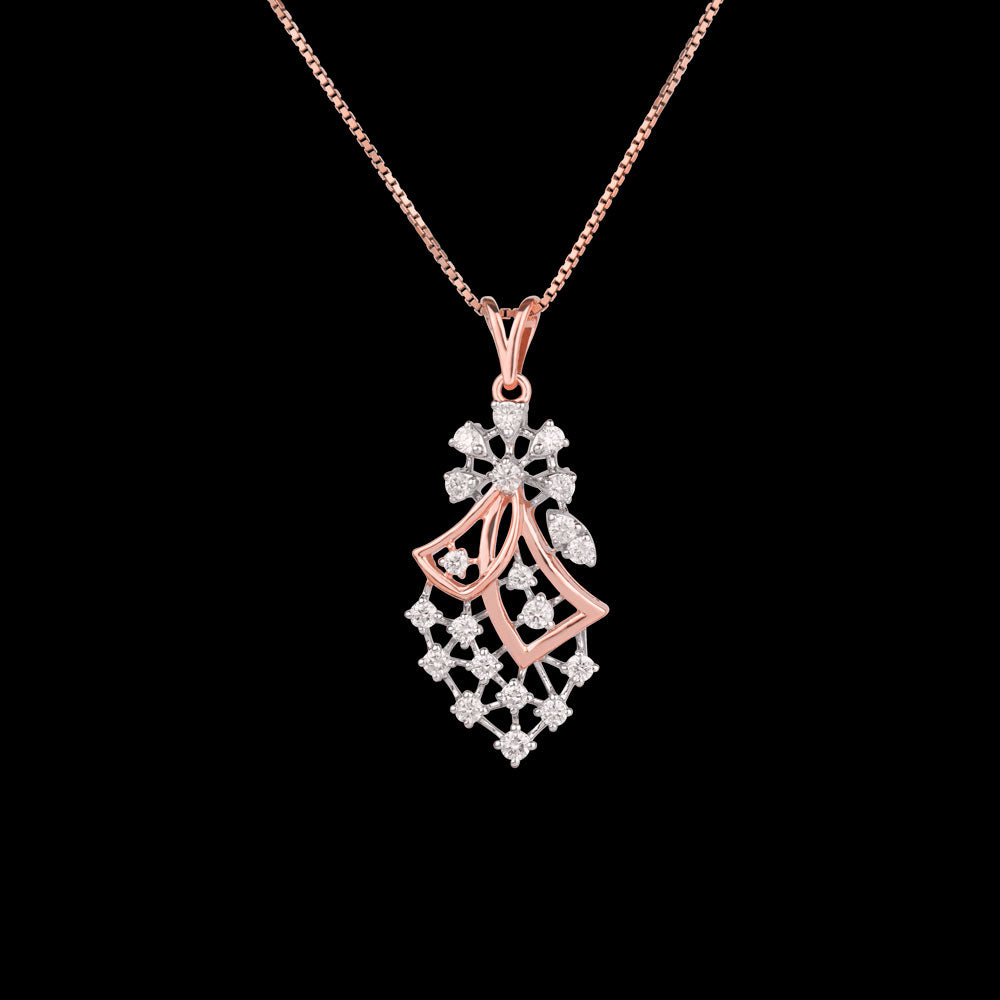 14K Rose Gold Diamond Pendant - 0.78ct VVS-VS-GH