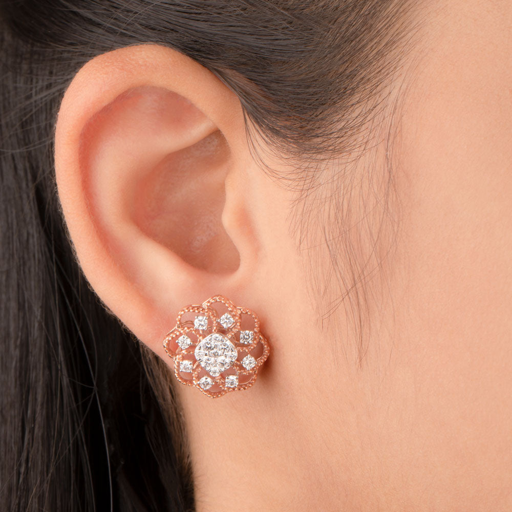 14K Rose Gold Diamond Jewellery - 1.05ct VVS-VS-GH
