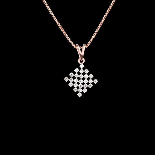 14K Rose Gold Diamond Pendant - 0.34ct VVS-VS-GH