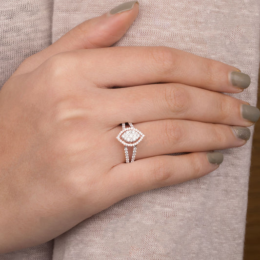 18K Rose Gold Diamond Ring - 0.74ct VVS-VS-EF