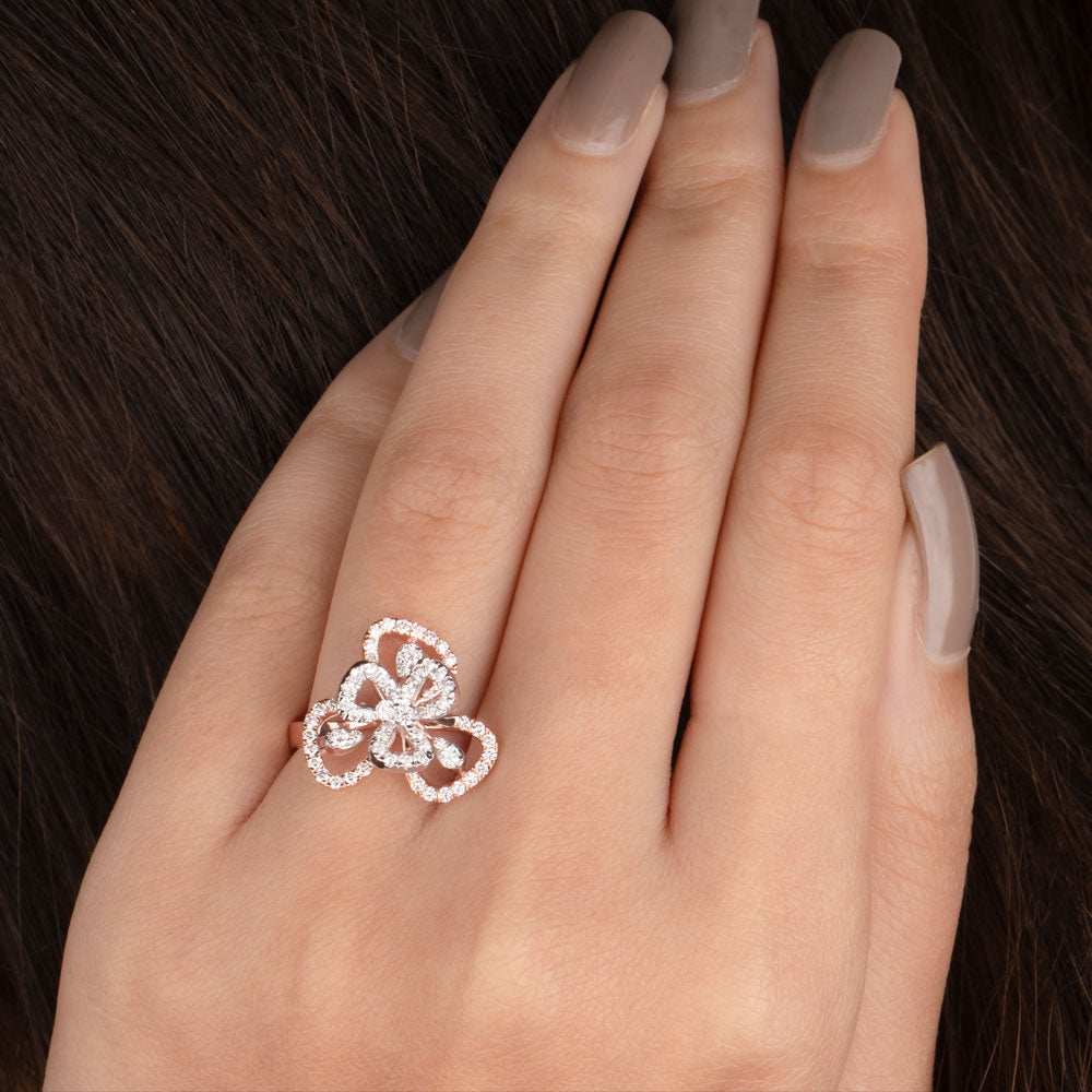 14K Rose Gold Diamond Ring - 0.54ct VS-FG