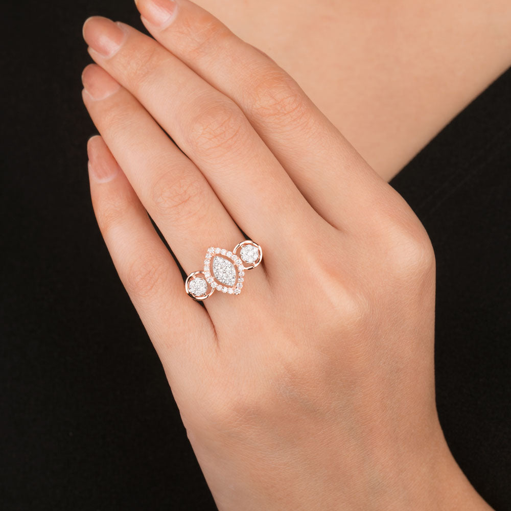 14K Rose Gold Diamond Ring - 0.52ct VS-SI-FG