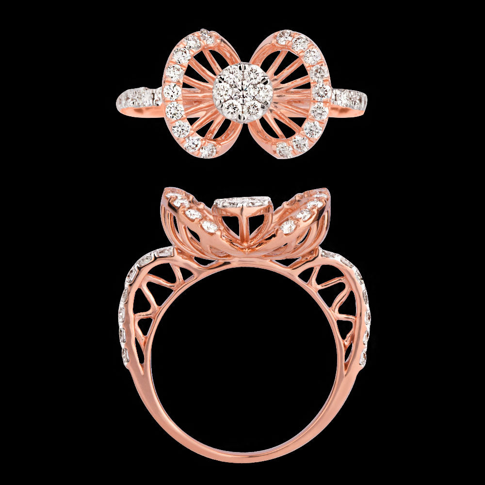 18K Rose Gold Diamond Ring - 0.786ct VVS-VS-HI