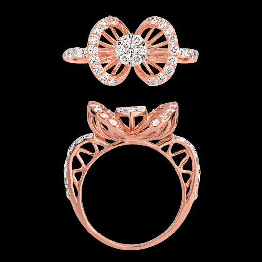 18K Rose Gold Diamond Ring - 0.786ct VVS-VS-HI