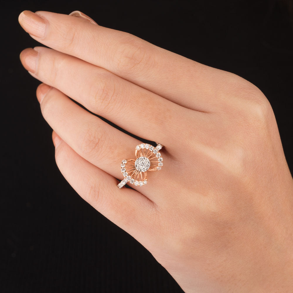 18K Rose Gold Diamond Ring - 0.786ct VVS-VS-HI