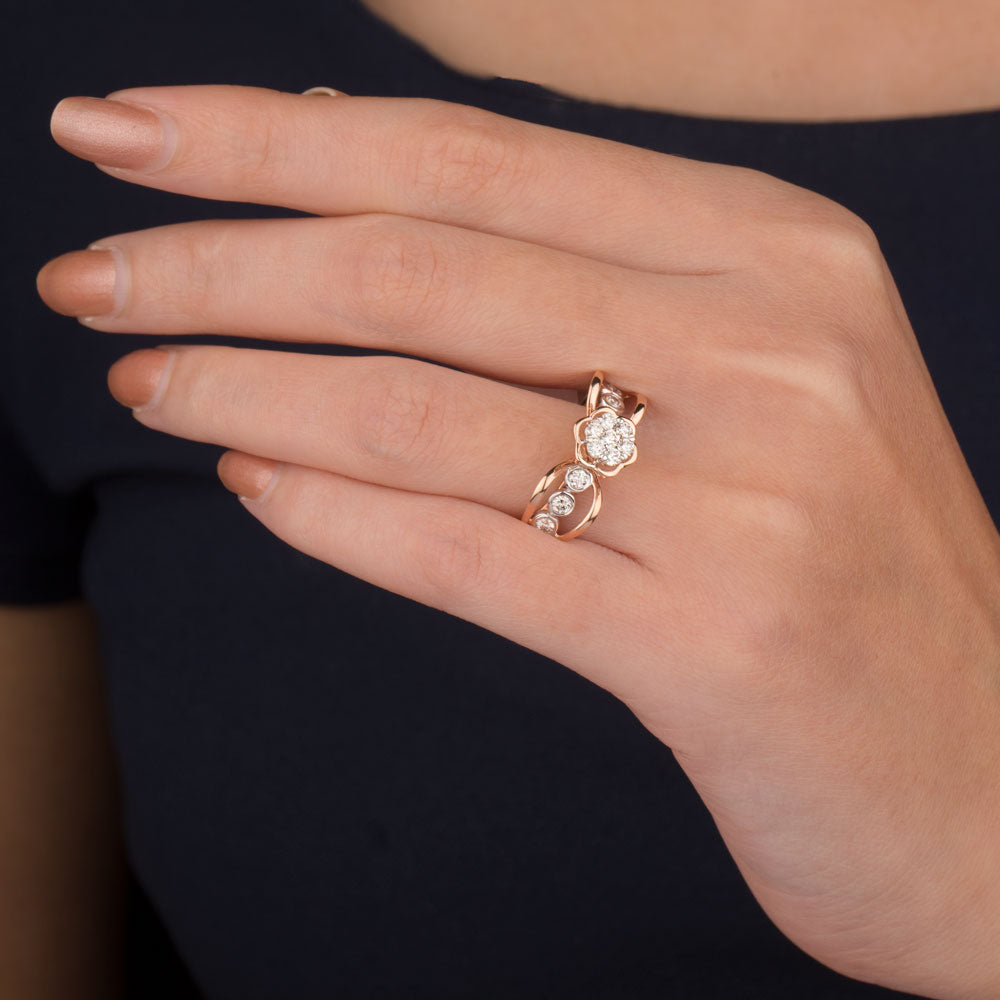14K Rose Gold Diamond Ring - 0.524ct VS-HI
