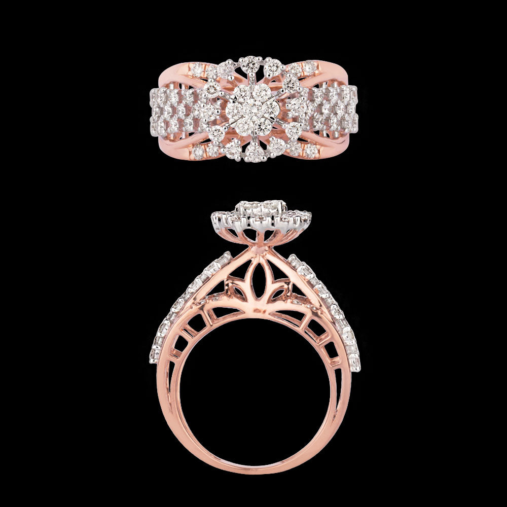 14K Rose Gold Diamond Ring - 1.239ct VVS-VS-HI