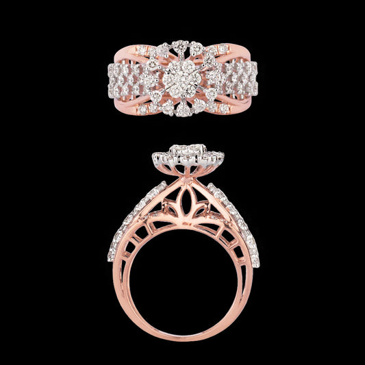 14K Rose Gold Diamond Ring - 1.239ct VVS-VS-HI