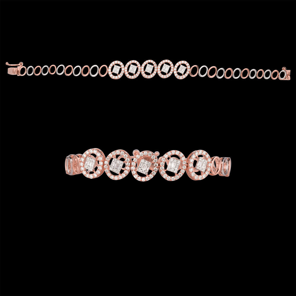 18K Rose Gold Diamond Bracelet - 1.72ct VVS-VS-GH