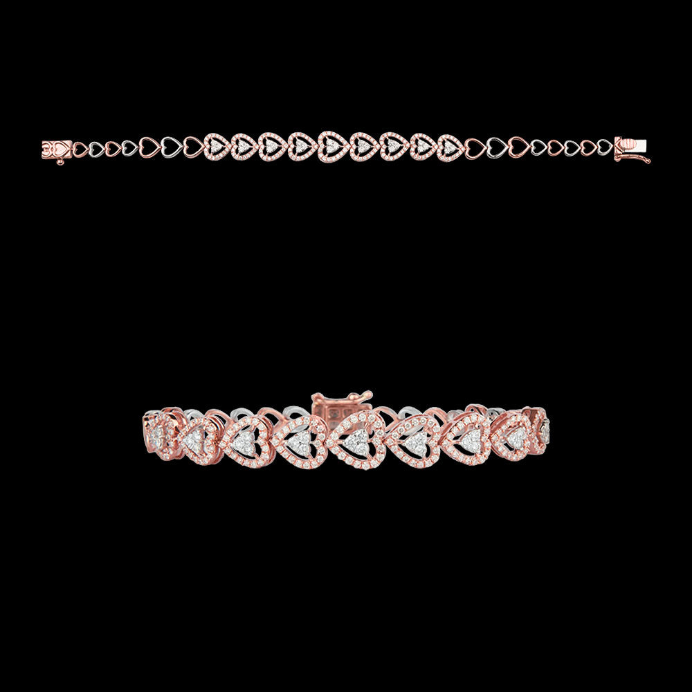 18K Rose Gold Diamond Bracelet - 1.743ct VVS-VS-GH