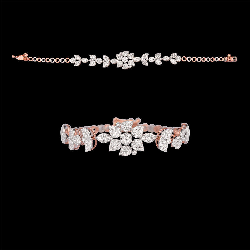 14K Rose Gold Diamond Bracelet - 2.81ct VVS-VS-HI