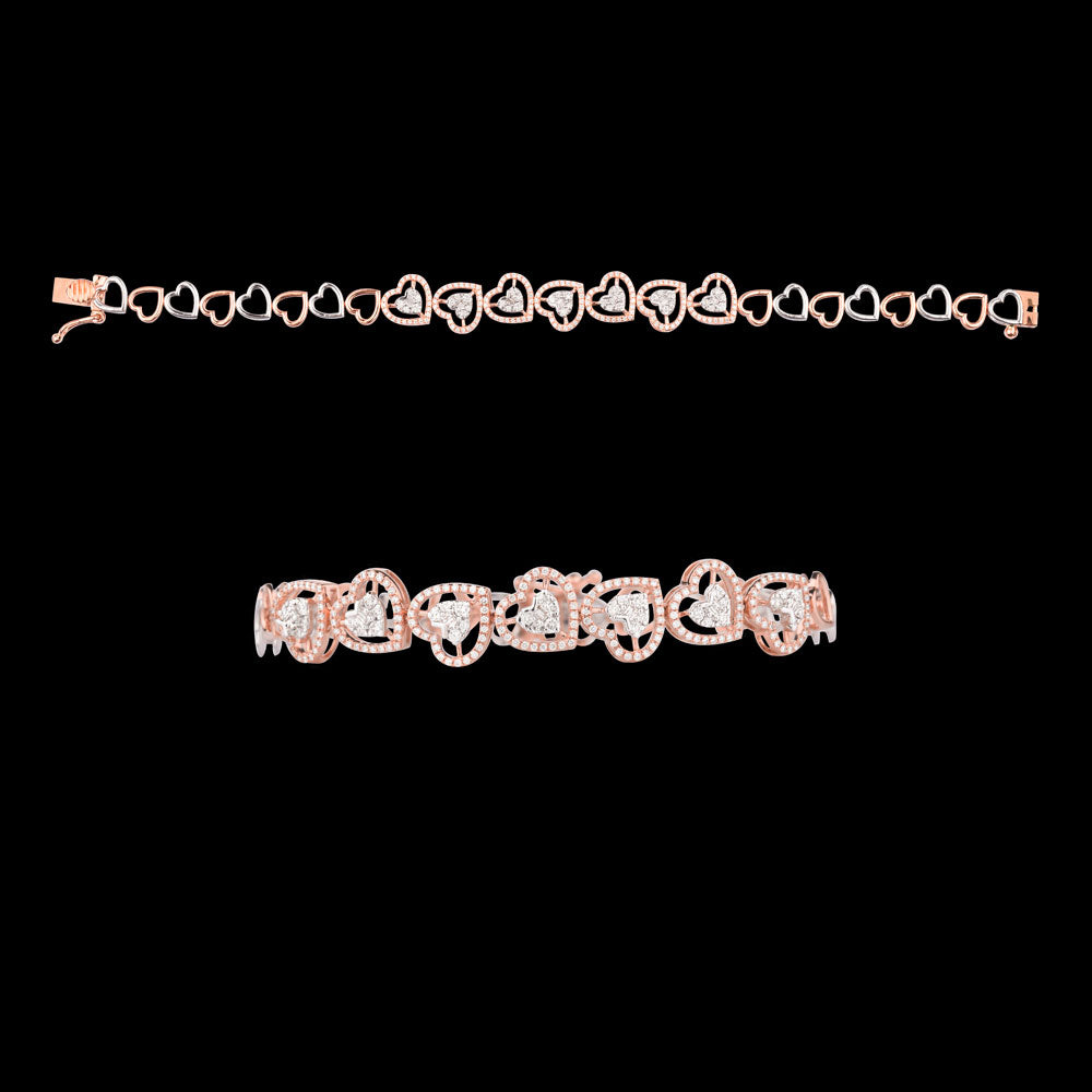 18K Rose Gold Diamond Bracelet - 0.927ct VVS-VS-GH