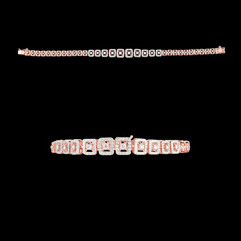 14K Rose Gold Diamond Bracelet - 1.41ct VVS-VS-HI