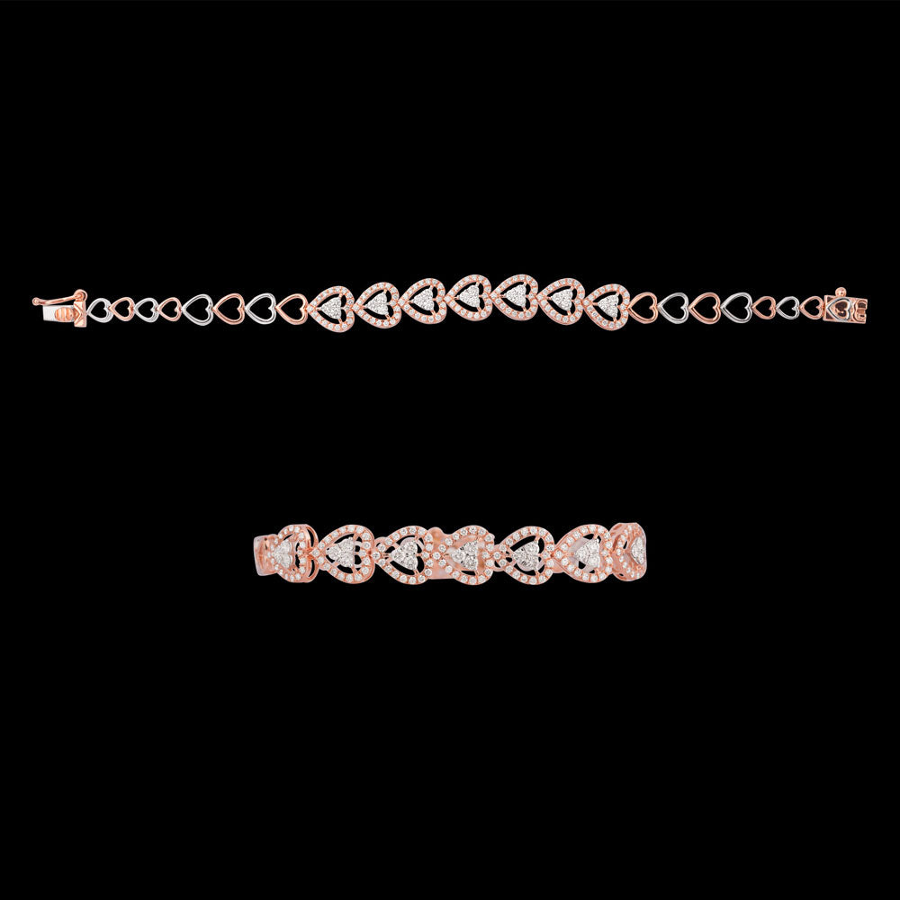 18K Rose Gold Diamond Bracelet - 1.83ct VVS-VS-GH