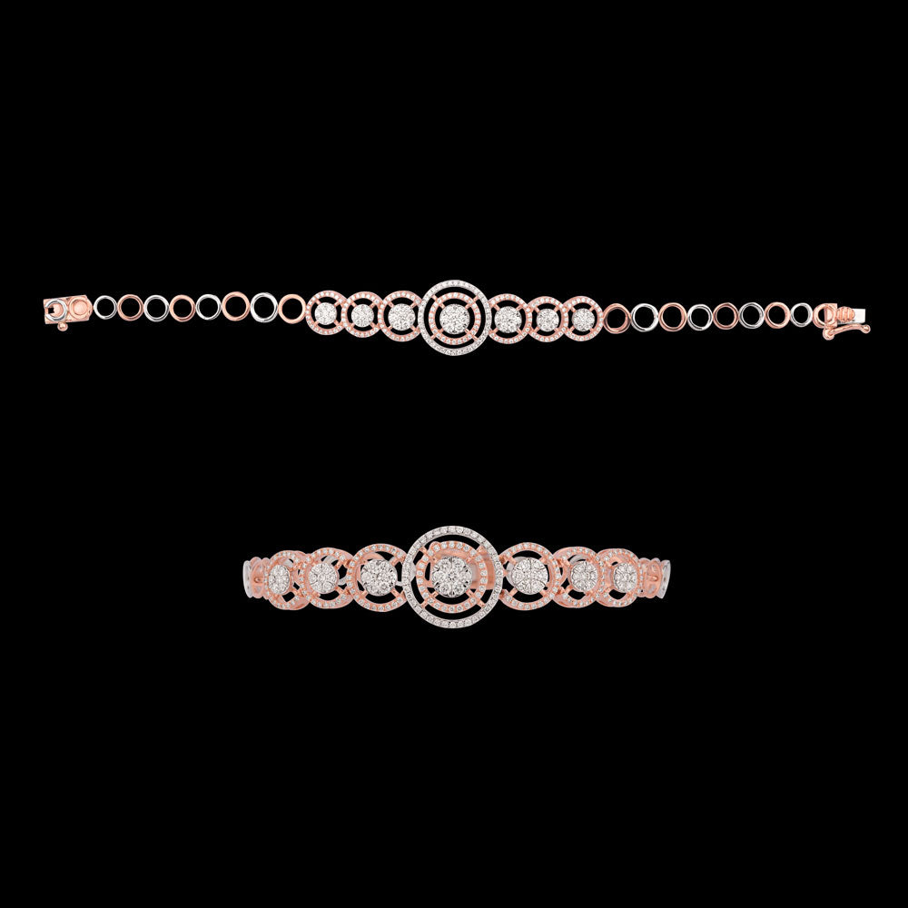 18K Rose Gold Diamond Bracelet - 1.582ct VVS-VS-GH