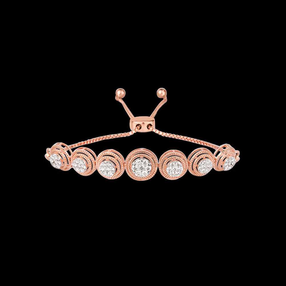 14K Rose Gold Diamond Bracelet - 1.194ct VS-HI