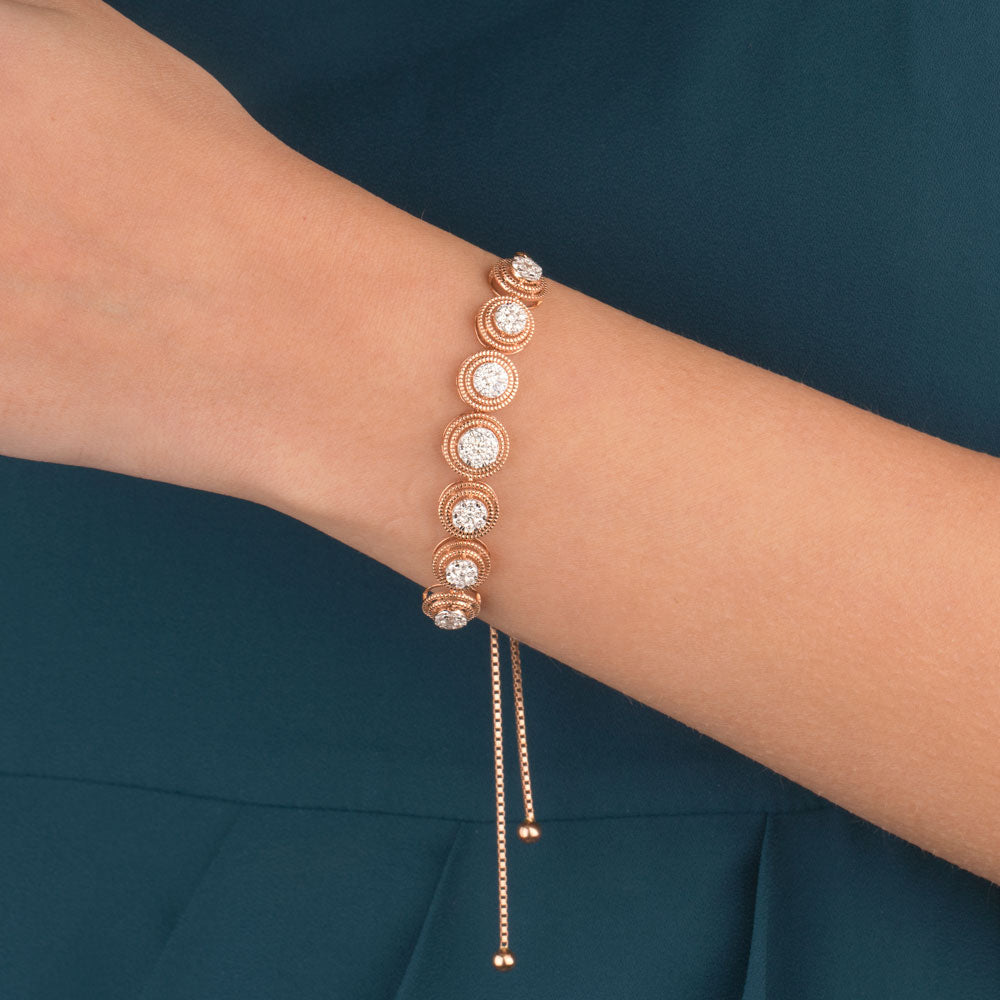 14K Rose Gold Diamond Bracelet - 1.194ct VS-HI