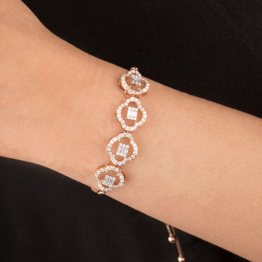 18K Rose Gold Diamond Bracelet - 1.571ct VVS-VS-GH
