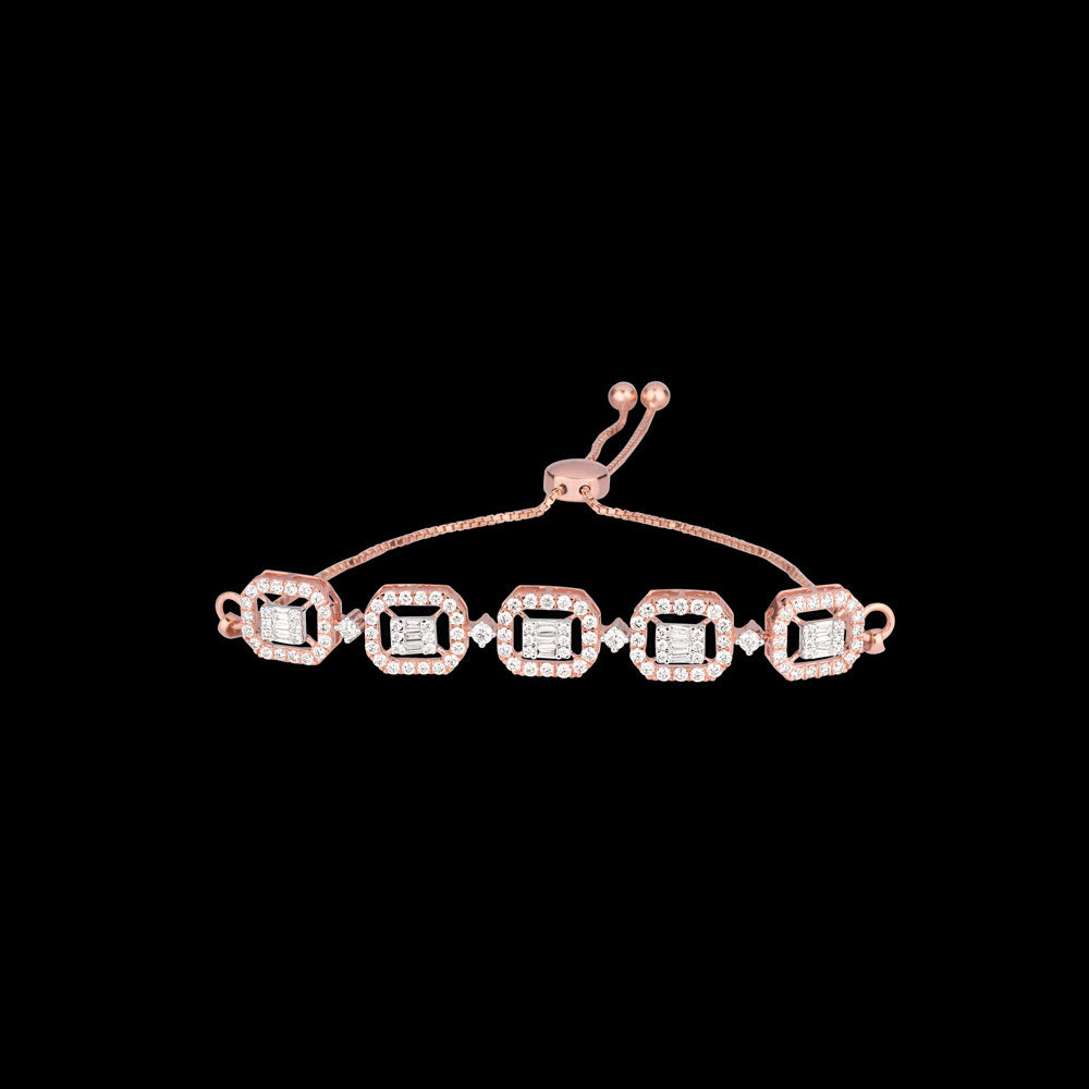 18K Rose Gold Diamond Bracelet - 1.846ct VVS-VS-GH