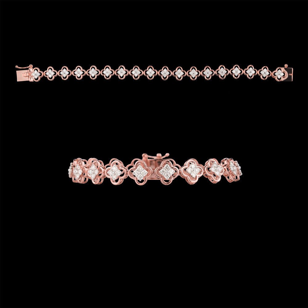 14K Rose Gold Diamond Bracelet - 2.165ct VVS-VS-GH