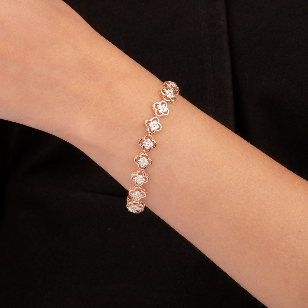 14K Rose Gold Diamond Bracelet - 2.165ct VVS-VS-GH