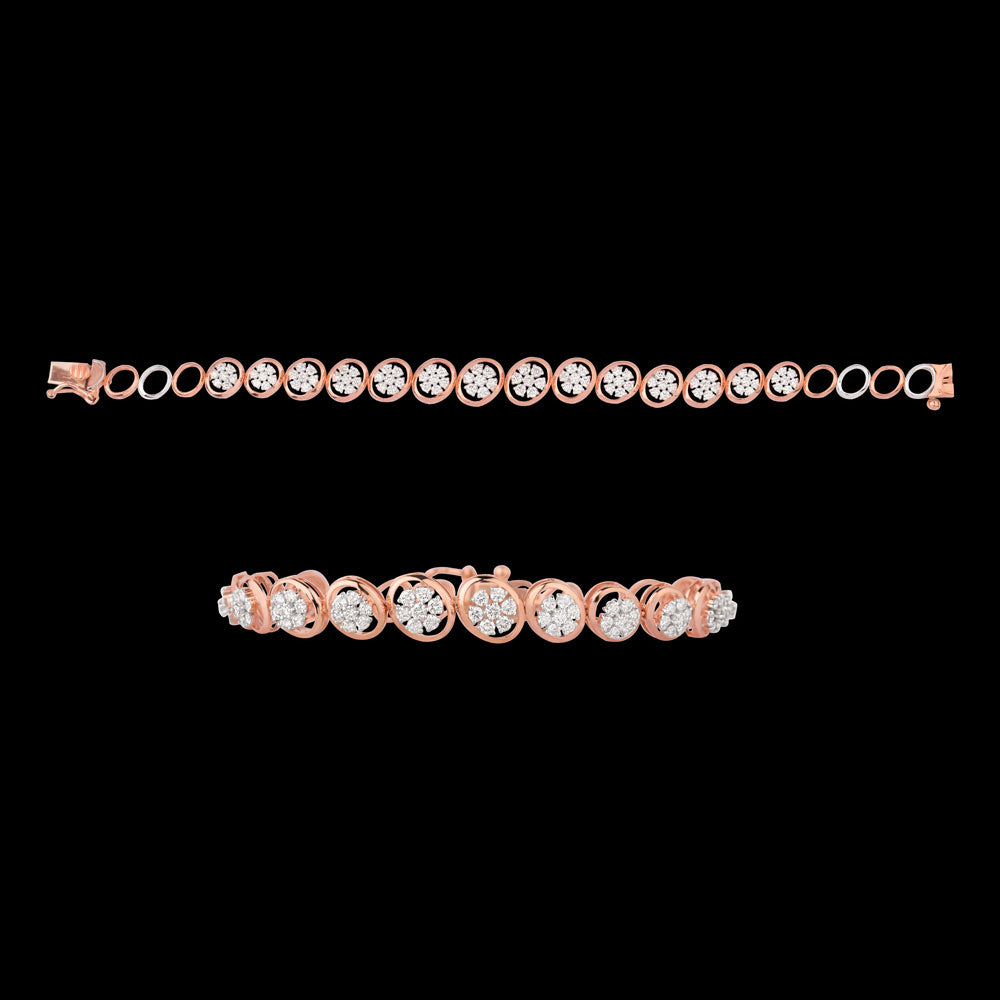14K Rose Gold Diamond Bracelet - 2.078ct VVS-VS-HI