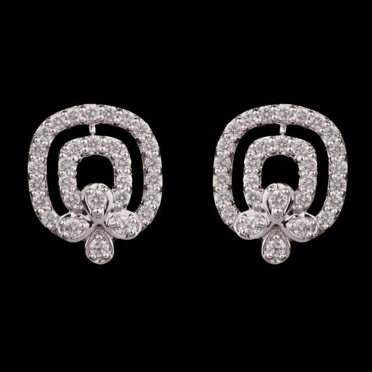 14K Rose Gold Diamond Earrings - 0.58ct VVS-VS-GH