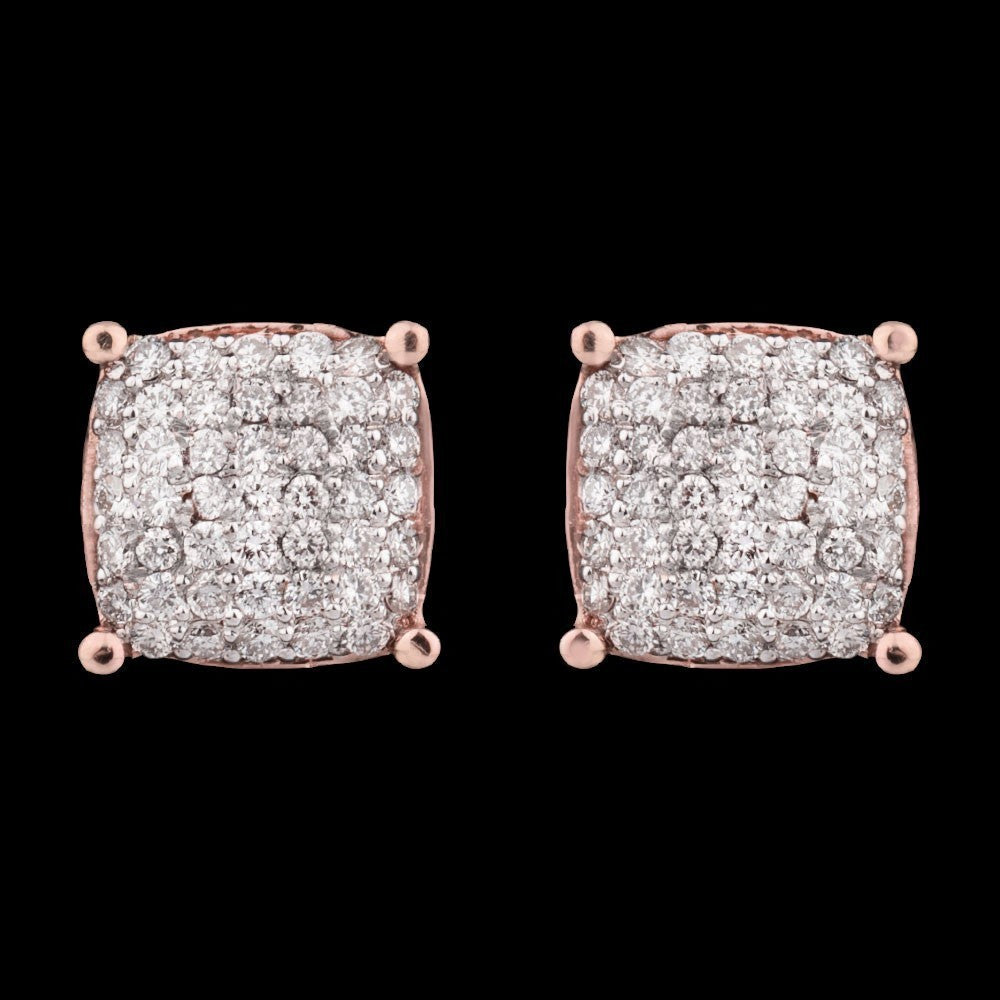 14K Rose Gold Diamond Earrings - 0.43ct VVS-VS-GH