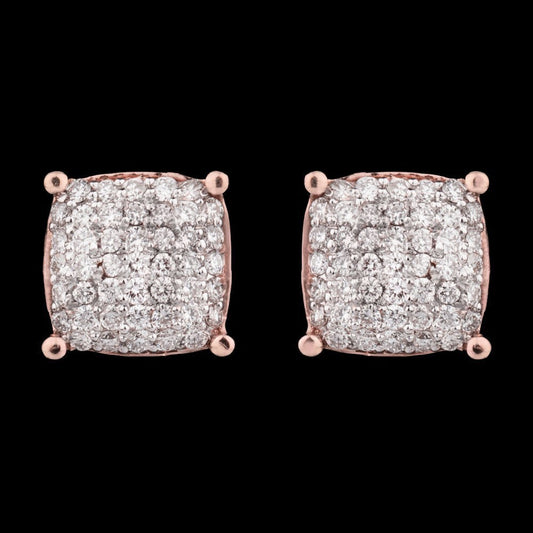 14K Rose Gold Diamond Earrings - 0.43ct VVS-VS-GH
