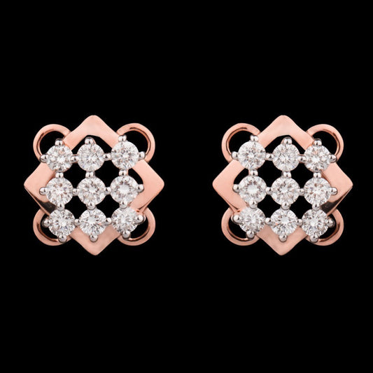 14K Rose Gold Diamond Earrings - 0.69ct VVS-VS-GH