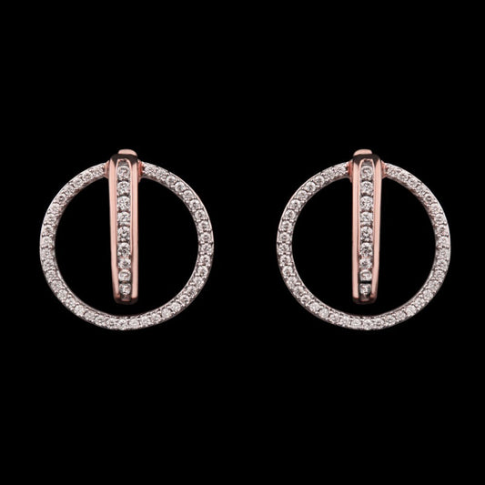 18K Rose Gold Diamond Earrings - 0.51ct VVS-VS-HI