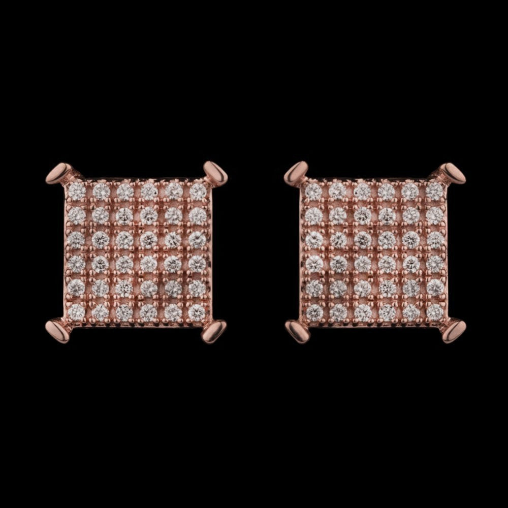 14K Rose Gold Diamond Earrings - 0.22ct VVS-VS-HI