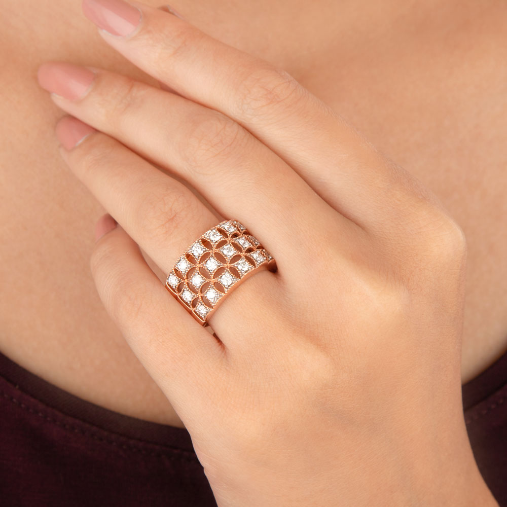 14K Rose Gold Diamond Ring - 1.16ct VVS-VS-HI