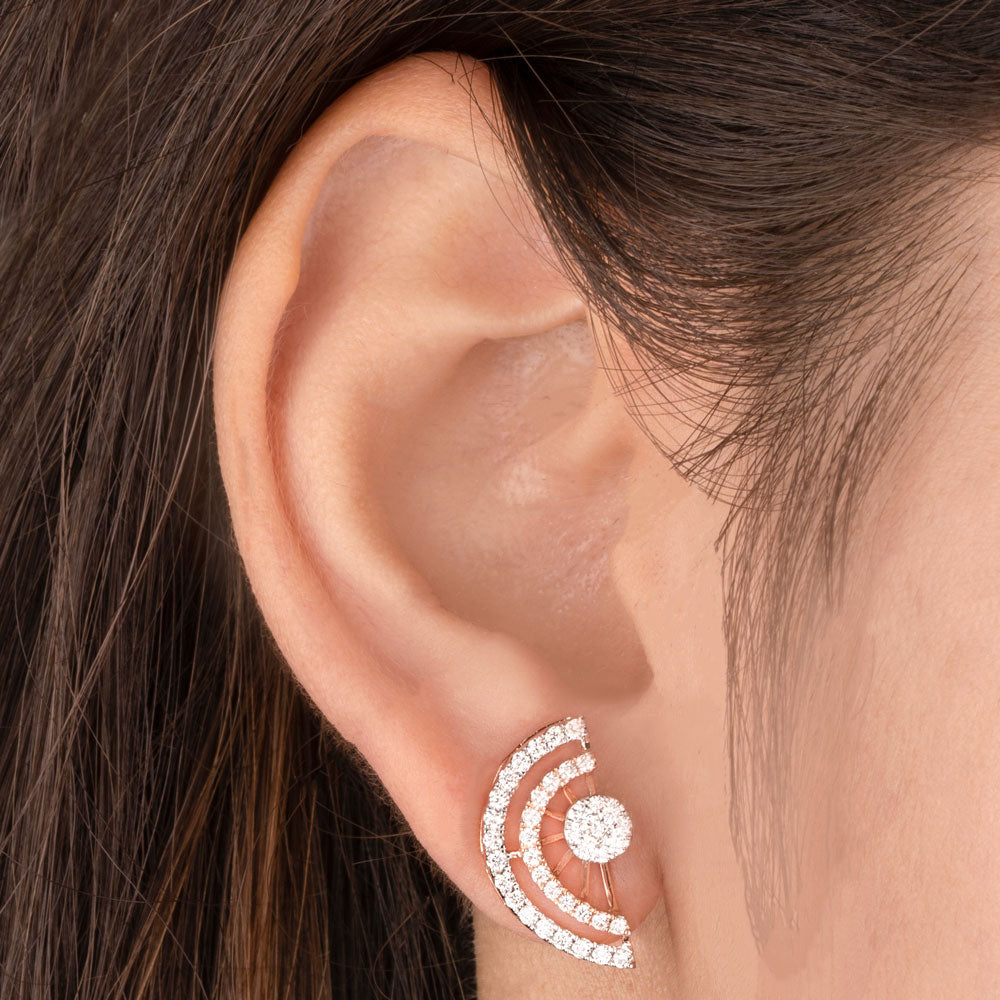 14K Rose Gold Diamond Earrings - 0.71ct VVS-VS-HI