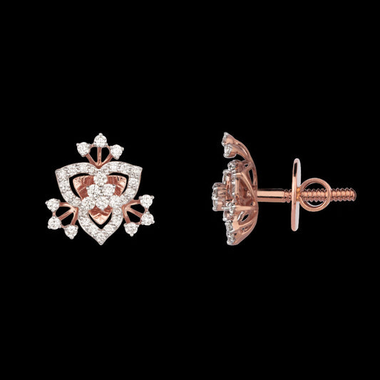 14K Rose Gold Diamond Earrings - 0.89ct VVS-VS-HI