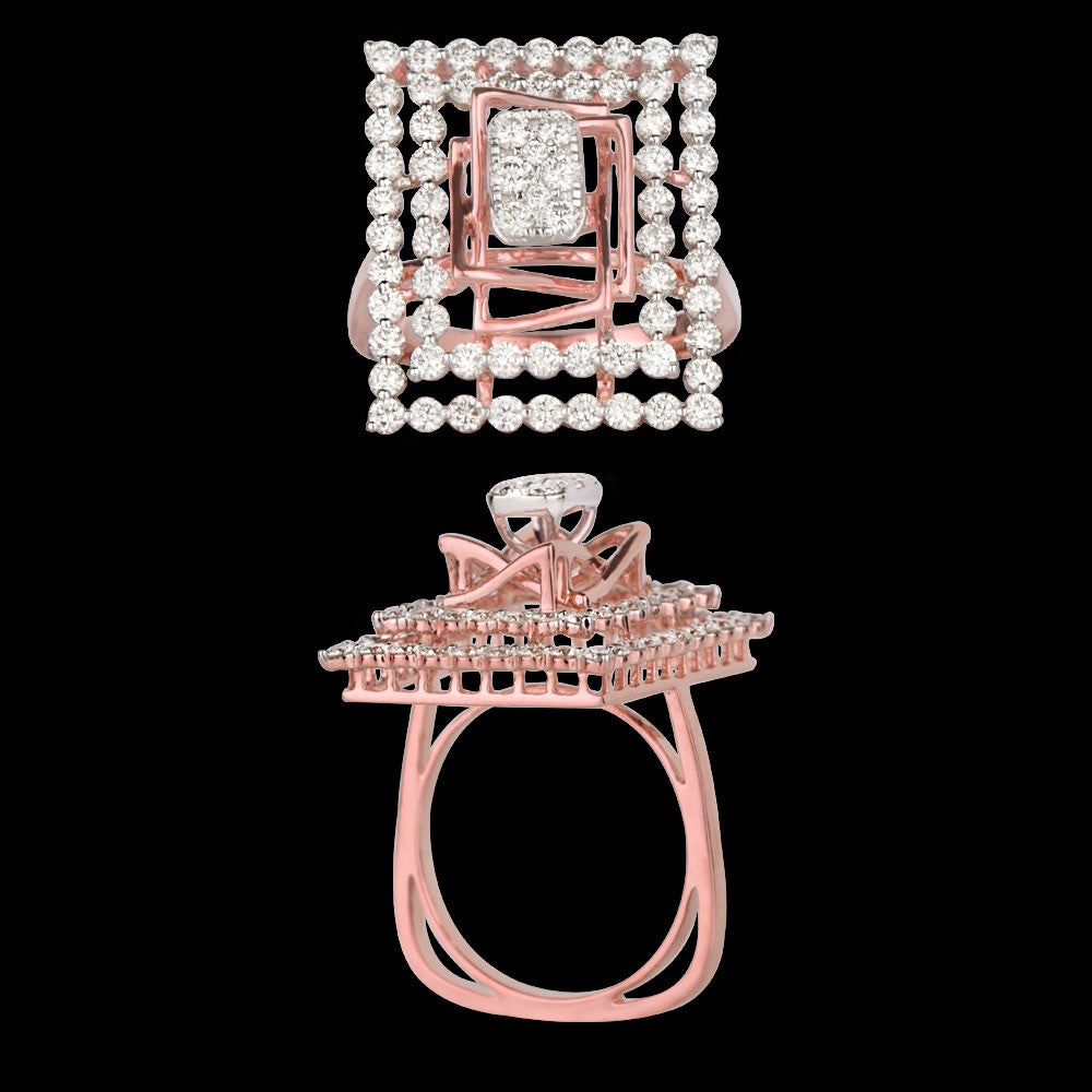 14K Rose Gold Diamond Ring - 1.51ct VVS-VS-IJ