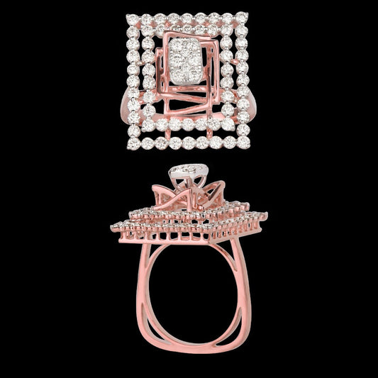 14K Rose Gold Diamond Ring - 1.51ct VVS-VS-IJ