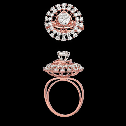 14K Rose Gold Diamond Ring - 1.34ct VVS-VS-IJ