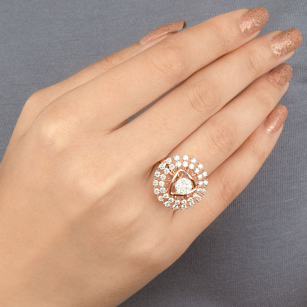 14K Rose Gold Diamond Ring - 1.34ct VVS-VS-IJ