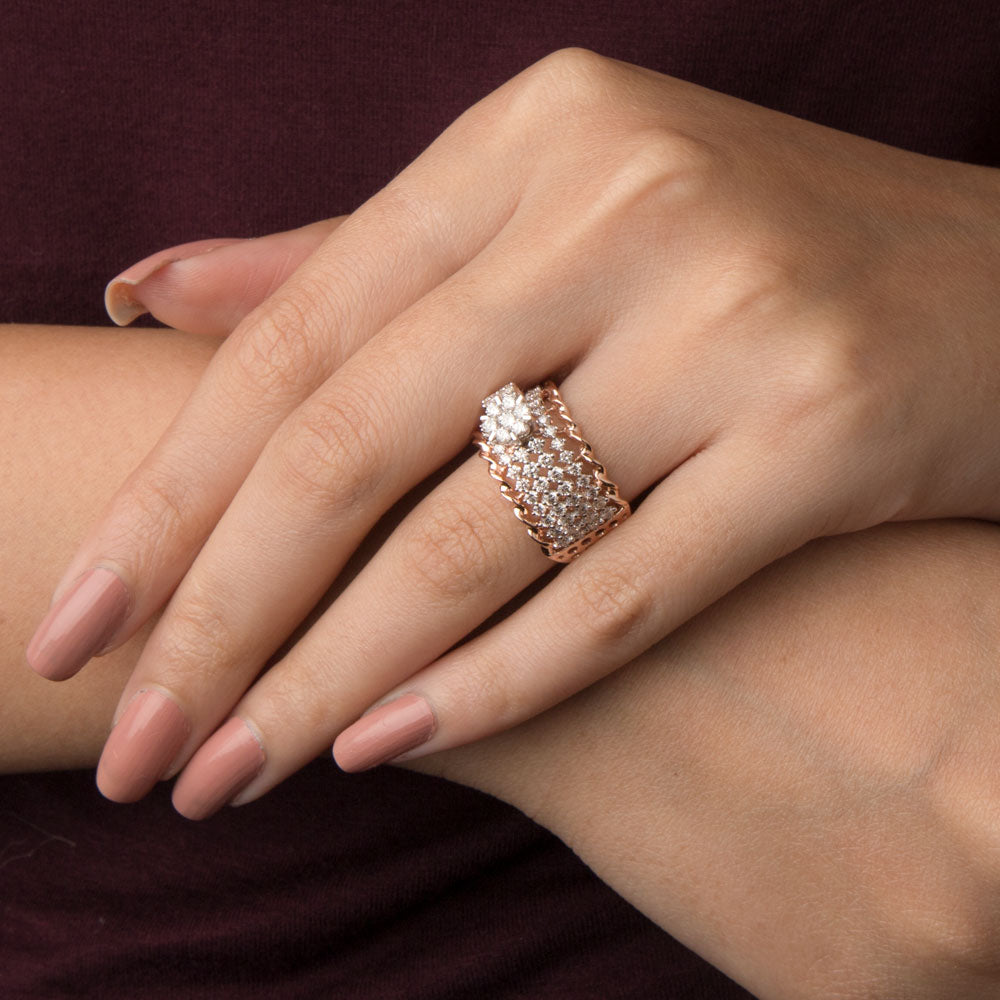 14K Rose Gold Diamond Ring - 1.48ct VVS-VS-IJ