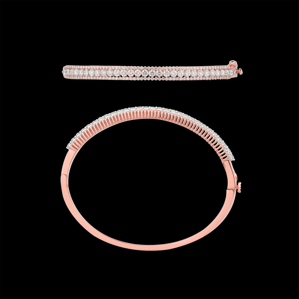 14K Rose Gold Diamond Kada - 1.82ct VVS-VS-GH