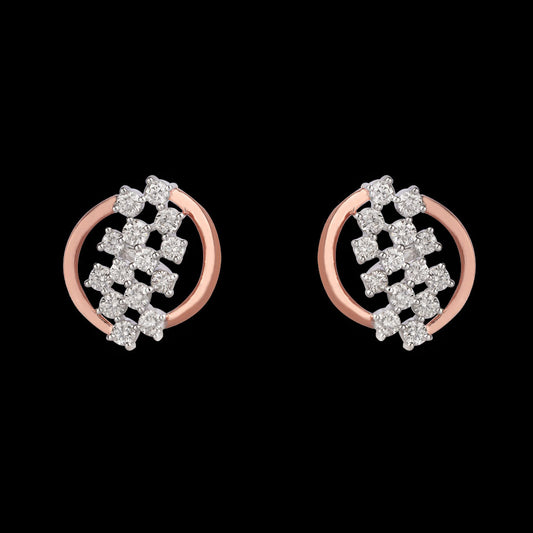 14K Rose Gold Diamond Earrings - 0.74ct VVS-VS-HI