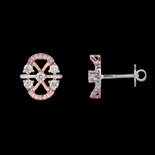 14K Rose Gold Diamond Earrings - 0.54ct VVS-VS-HI