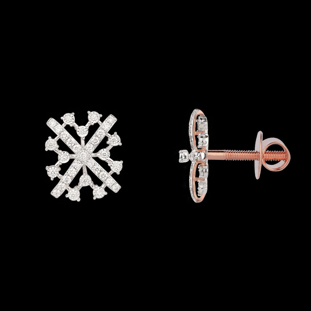 14K Rose Gold Diamond Earrings - 0.62ct VVS-VS-HIJ